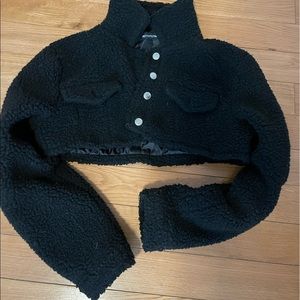 teddy cropped jacket